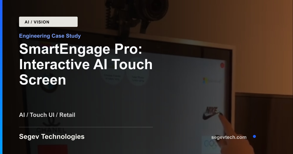 SmartEngage Pro — Interactive AI Touch Screen | Segev Technologies
